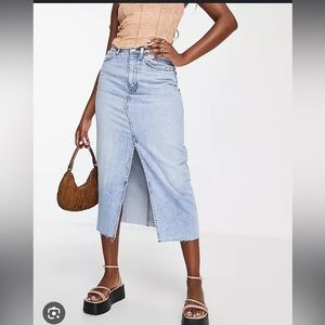 mango denim skirt